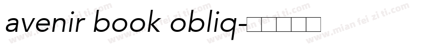 avenir book obliq字体转换